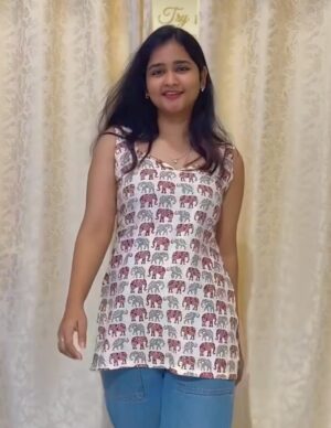 Elephant Printed Elephant Printed Short Kurti